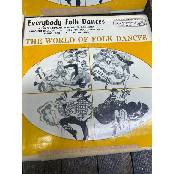 Lot Of 6 The World Of Folk Dances RCA VICTOR 45 ep Vinyl Records - Picture 7 of 16
